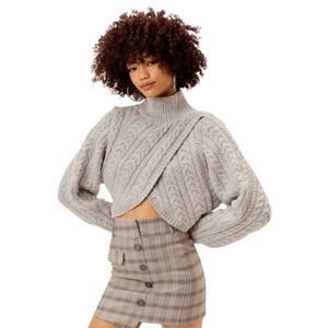 Amelia Cross Front Turtleneck Medium